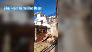 SK350 핫 세일용 굴삭기 철거 붐 하이 리치 암 및 붐 23-24m 길이 부착 장치