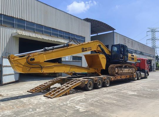 발굴기 장거리 부착 붐 팔 18m 16m 노란색 색상 높은 효과