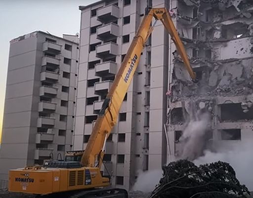 세 섹션 발굴기 철거 팔 조정 가능한 도달 부름 해체