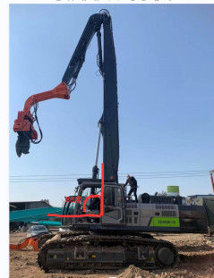 맞춤형 수압 발굴기 덩어리 운전 팔, 장거리 기초 굴착 붐