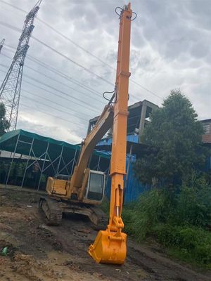발굴기 망원경 붐 망원경 스틱 강 항구 파도 작업