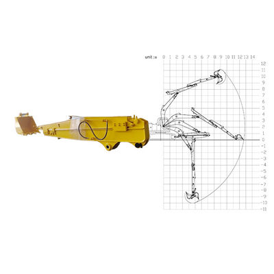 고양이를 위해 더 깊이 파기 위해 발굴기 슬라이딩 부름 팔 히타치 코마쓰 카토