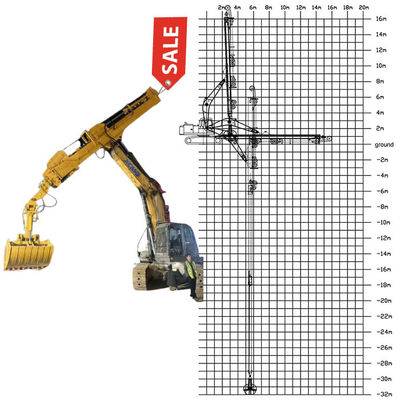30m 32m 망원경 Dipper Arm Clamshell Bucket Grapple