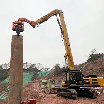 30-50톤 굴삭기용 중장비 13.5-18m 굴삭기 파일링 암 붐, 시트 파일 드라이빙 부착물 Q355B Q690D 맞춤 제작