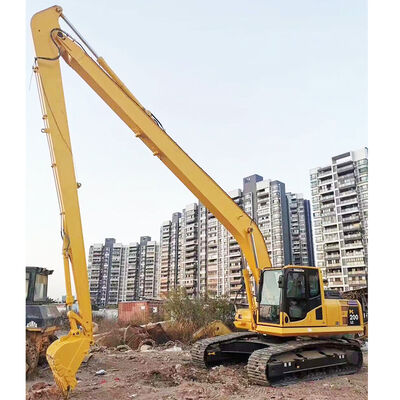 Long-Reach Excavator Arm with Heavy-Duty Stone Grab — Optimal Solution for River Embankment & Dam Works