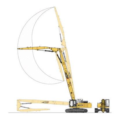 장거리 철거 발굴기 철거 작업 발굴기